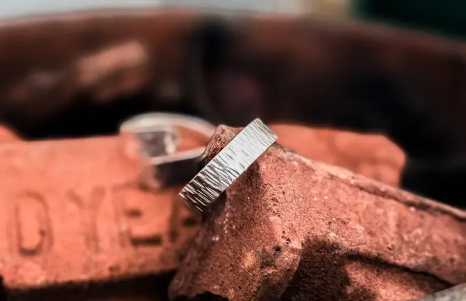 Finished handmade silver ring from a silver class in Sanur, Bali